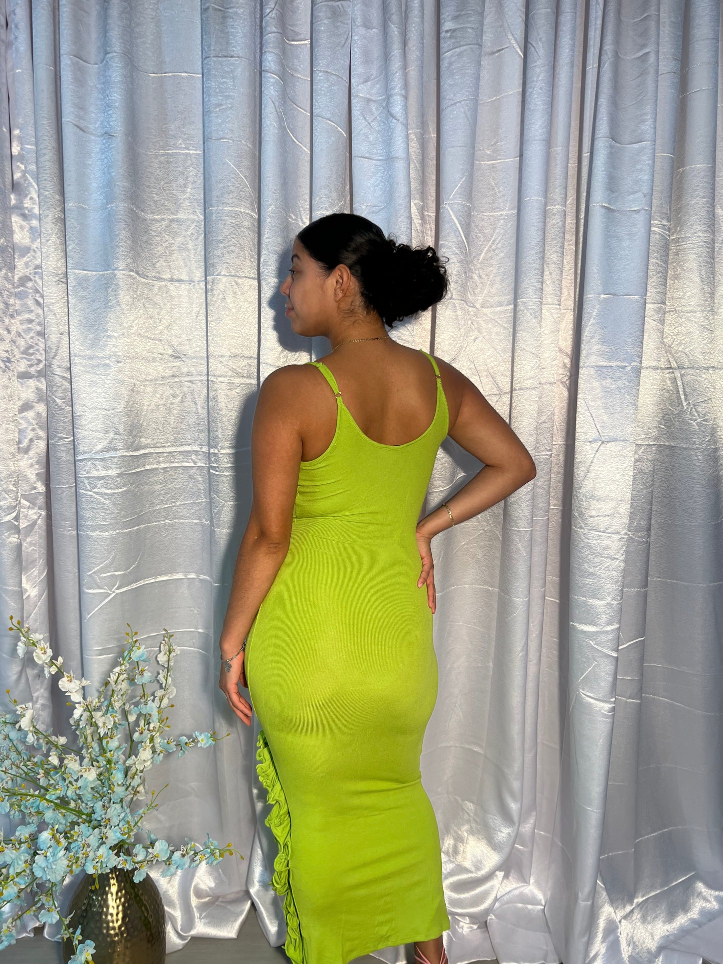 Swirl Around Maxi Dress (Green)