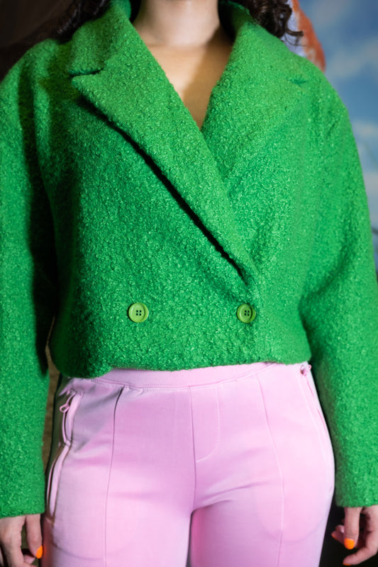 Cropped Green Light Sweater (Green)